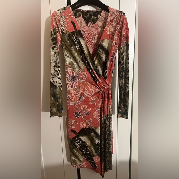 Roberto Cavalli Dresses & Skirts - Roberto Cavalli Multicolor Floral Long Sleeve Midi Dress